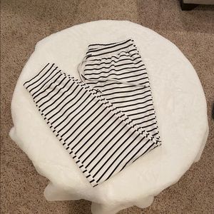 super soft white and blue jogger pants